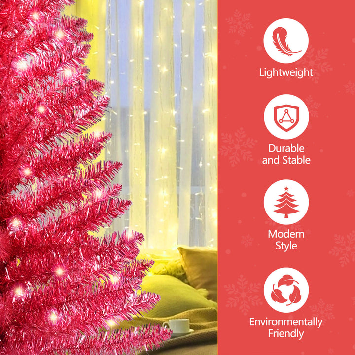 pink artificial christmas tree