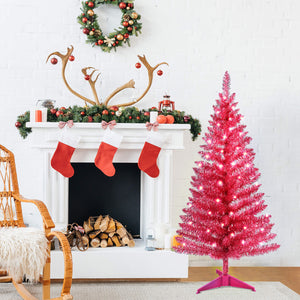 pink artificial christmas tree
