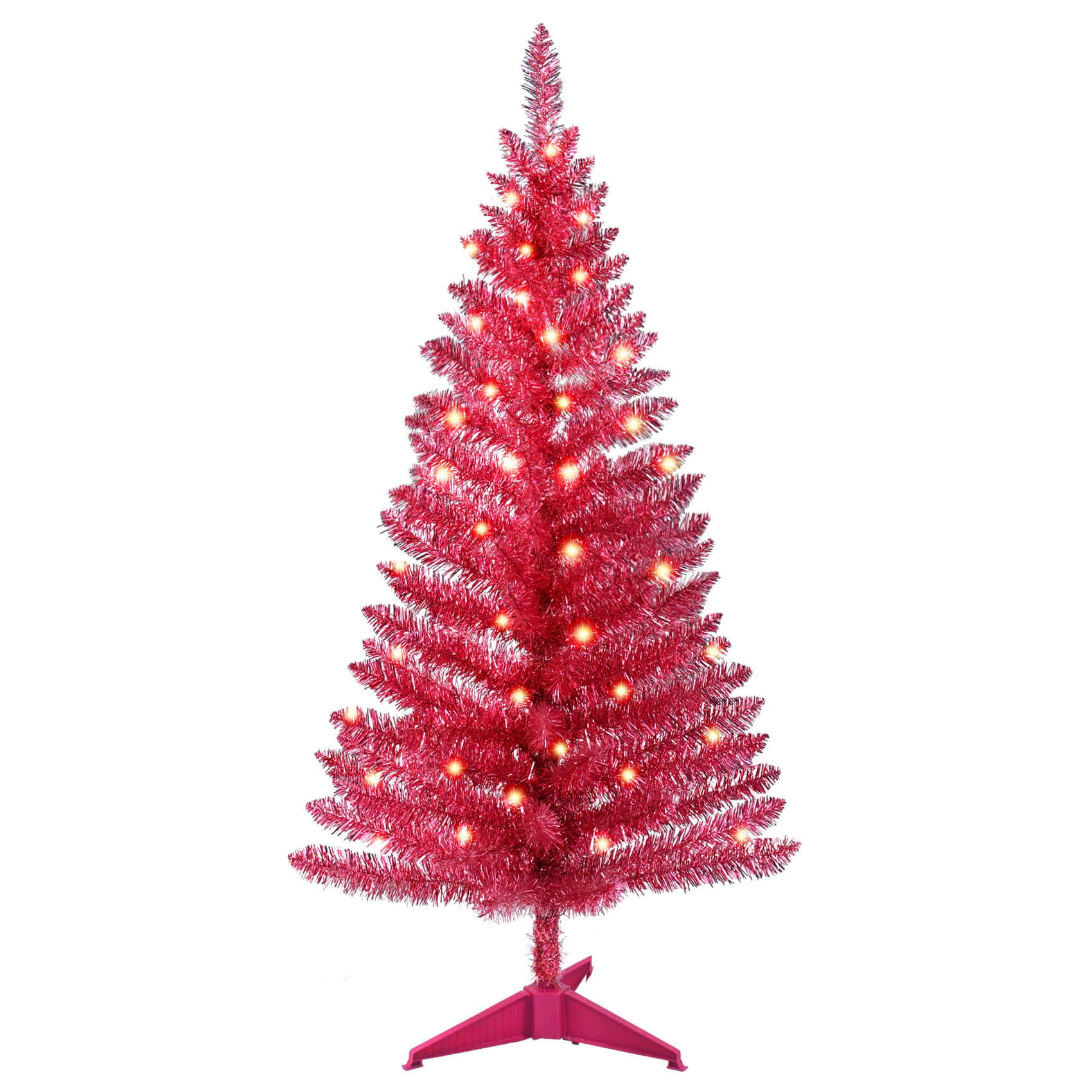 pink artificial christmas tree