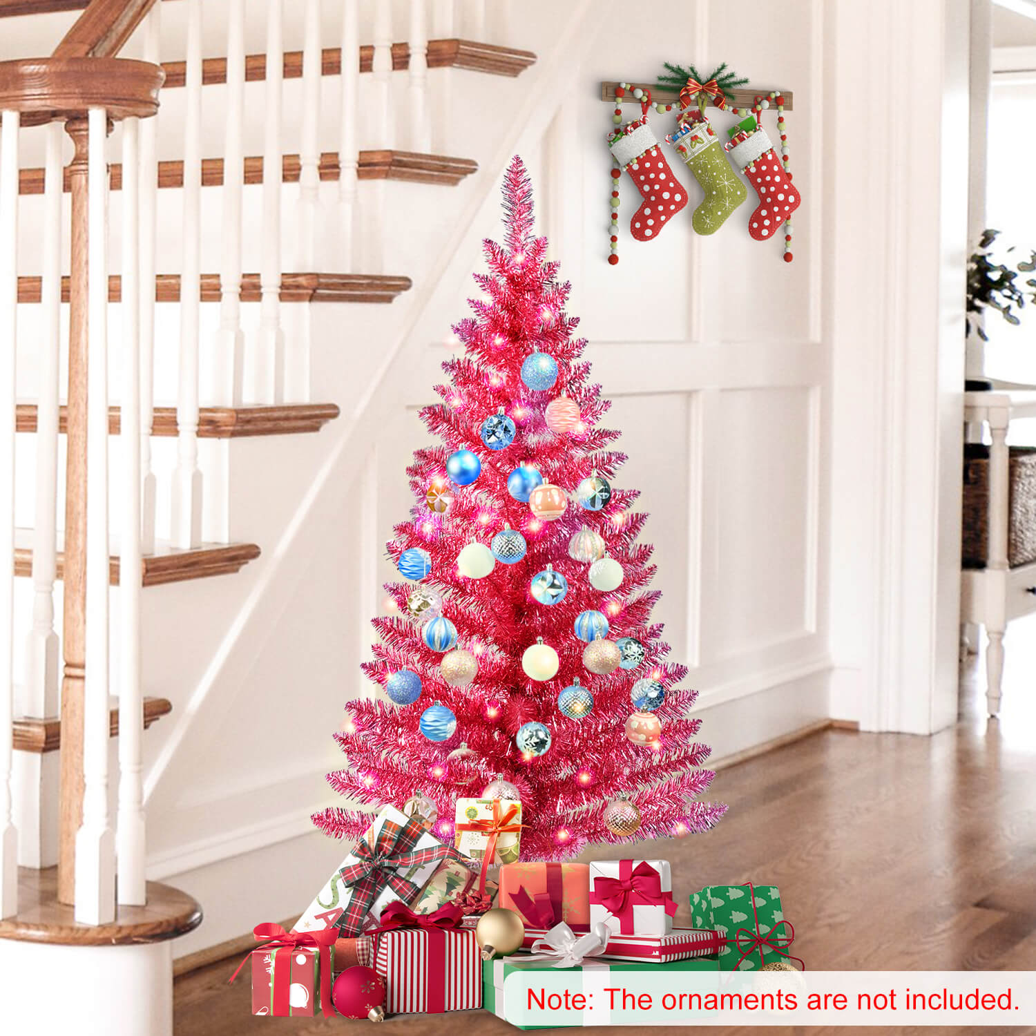 pink artificial christmas tree