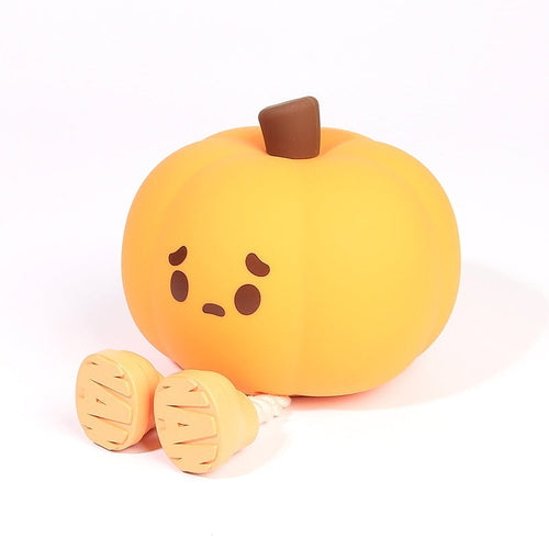 Pumpkin Lamp Small Night Lamp Halloween Silicone Pat Lamp Ambience