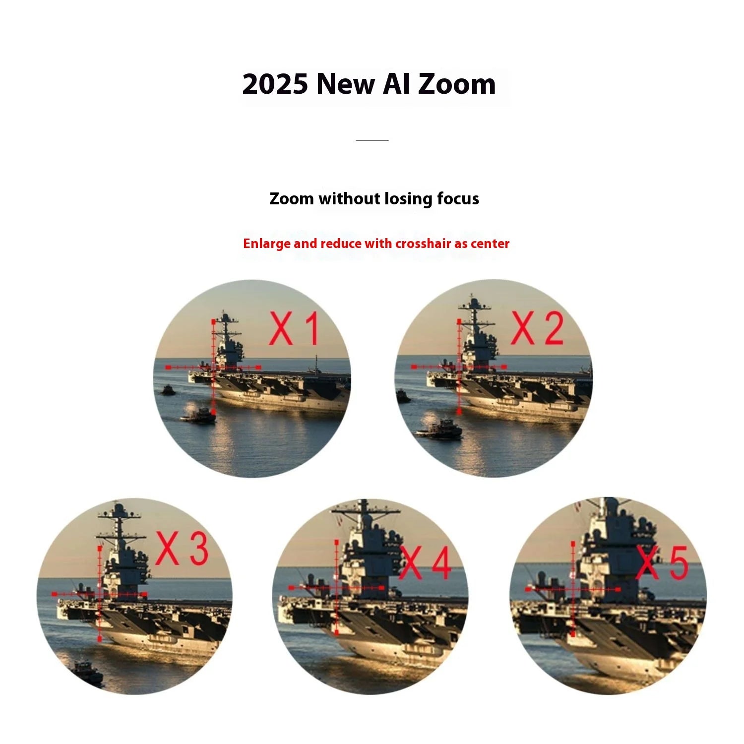 2025 hot selling AI zoom night vision resolution 1920 * 1080 infrared visible range 200-400 meters outdoor hunting rifle sight