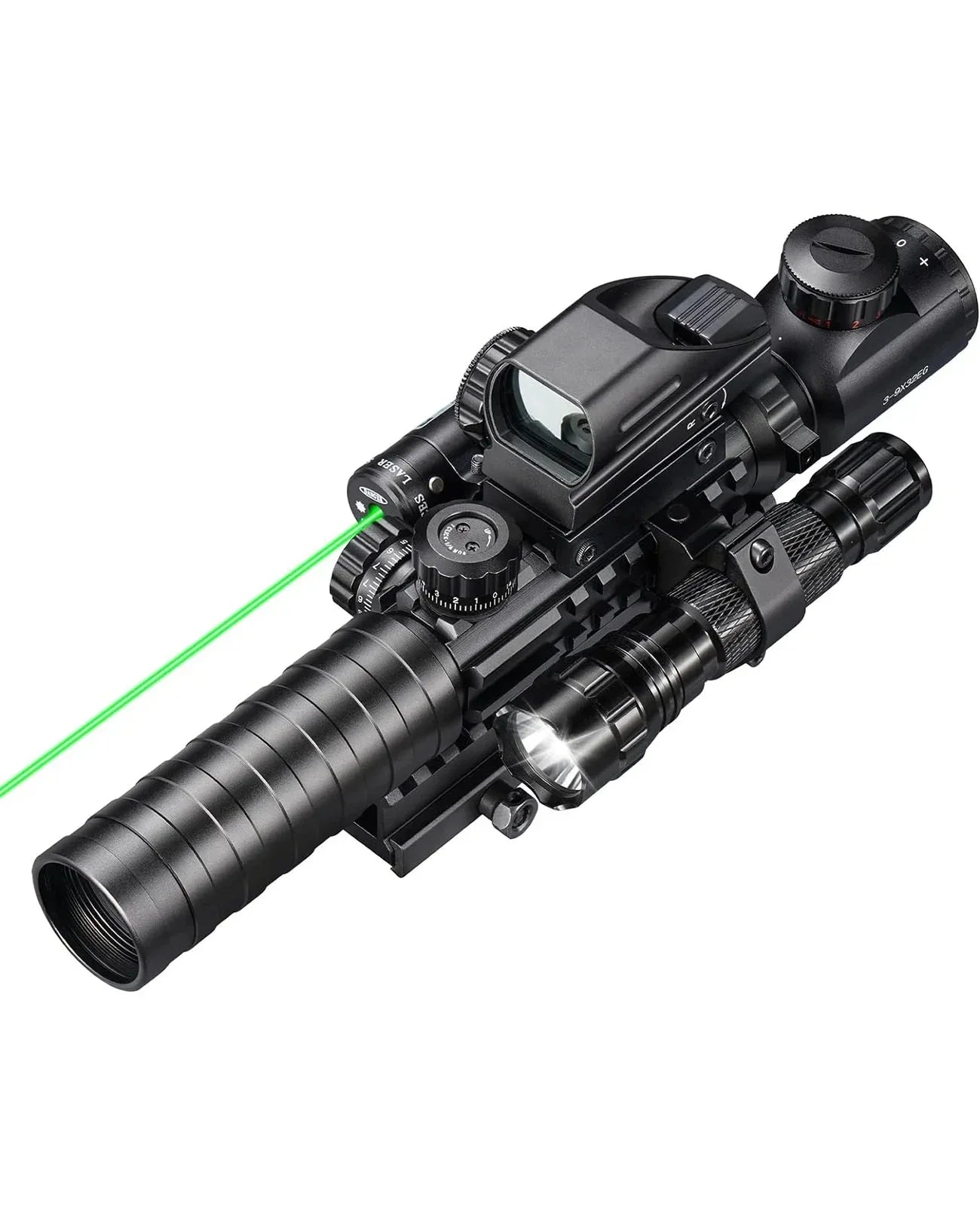 2025 hot saleCVLIFE EagleTalon 3-9x32 5-in-1 Scope Combo with Dual Illuminated Green Rangefinder Reticle Scope