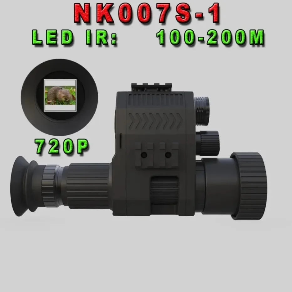2024 Megoarei NK007 Hunting Night Vision Digital Rifle Scope Monocular Optics Sight Attachment With 1.3 Inch Screen 850 IR Torch