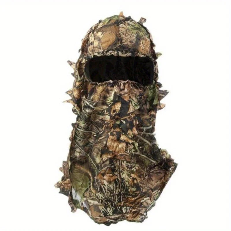 1pc Suit Camouflage Leafy Hat 3D Full Face Mask Headwear Turkey Camo Hunter Hunting Accessories