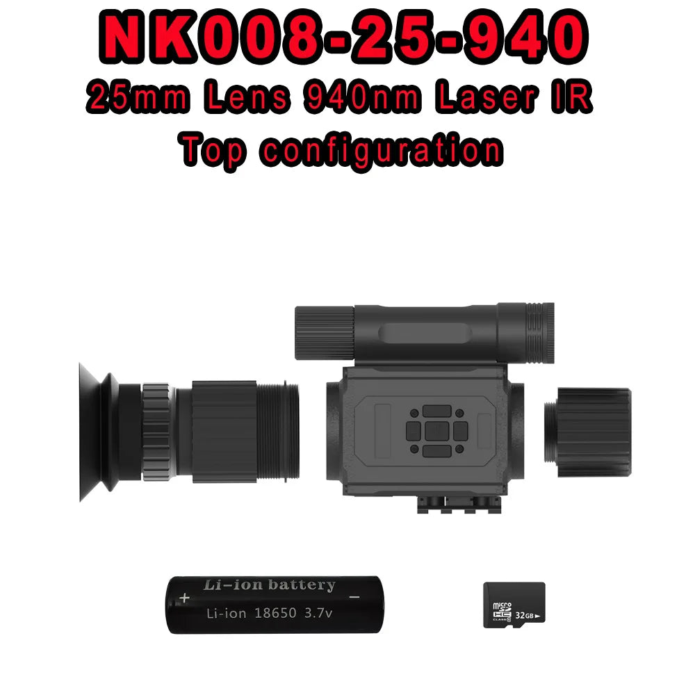 2025 hot selling AI zoom night vision resolution 1920 * 1080 infrared visible range 200-400 meters outdoor hunting rifle sight