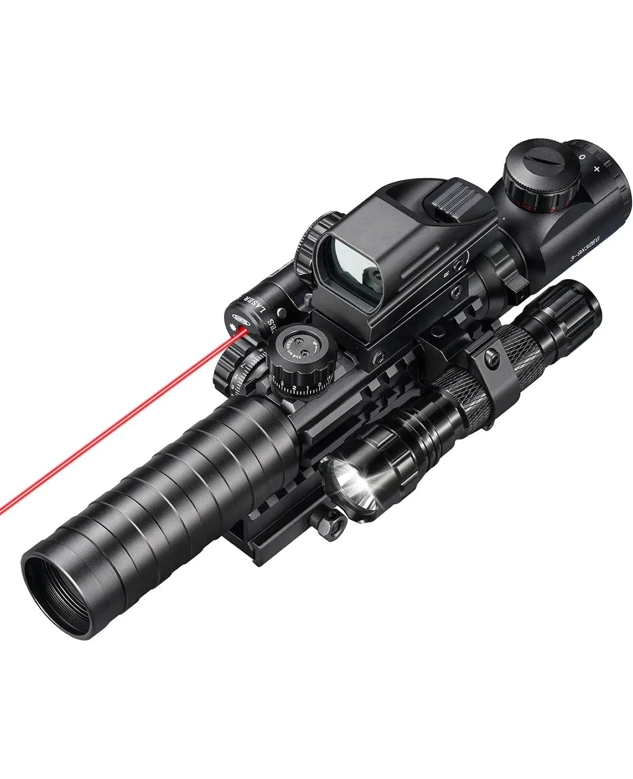 2025 hot saleCVLIFE EagleTalon 3-9x32 5-in-1 Scope Combo with Dual Illuminated Green Rangefinder Reticle Scope