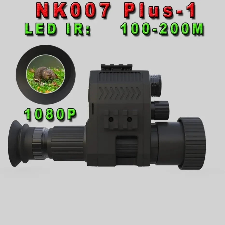 2024 Megoarei NK007 Hunting Night Vision Digital Rifle Scope Monocular Optics Sight Attachment With 1.3 Inch Screen 850 IR Torch