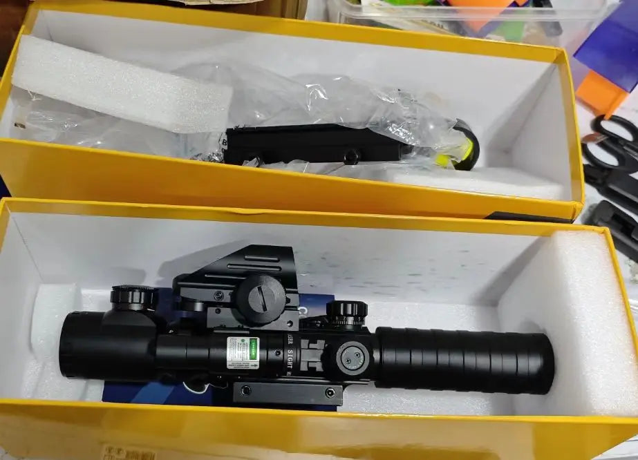 2025 hot saleCVLIFE EagleTalon 3-9x32 5-in-1 Scope Combo with Dual Illuminated Green Rangefinder Reticle Scope