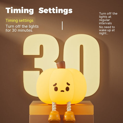 Pumpkin Lamp Small Night Lamp Halloween Silicone Pat Lamp Ambience