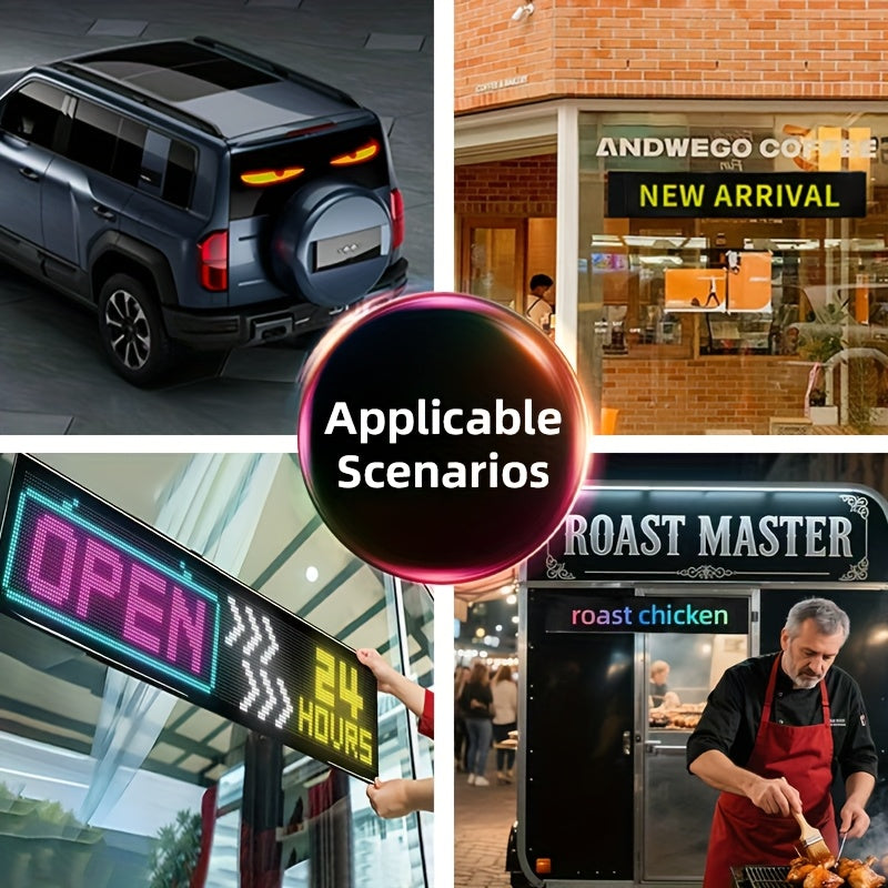 2PCS LED Devil's Eye Bars – App-Controlled RGB Lights for Vehicles