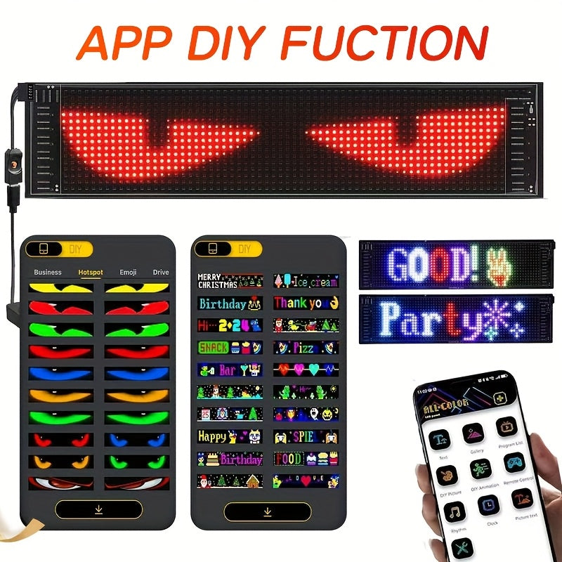 2PCS LED Devil's Eye Bars – App-Controlled RGB Lights for Vehicles