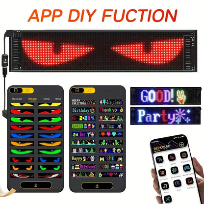 2PCS LED Devil's Eye Bars – App-Controlled RGB Lights for Vehicles